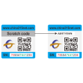 custom anti-counterfeit label  scratch off qr code barcode security sticker